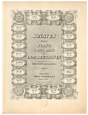 Piano sonata no. 4, op. 7, published by Stern & Cie. thumbnail