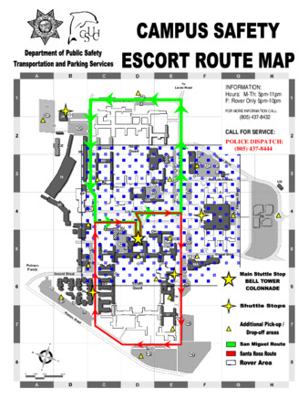 Campus Safety Escort Route Map thumbnail