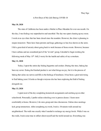 Thuy Vy Ngo COVID-19 Journal thumbnail