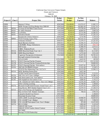 2009 February Grants & Contracts report – summary thumbnail