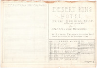 Desert King Hotel, index of sheets, sheet no. 1 thumbnail