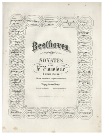 Piano sonata no. 26, op. 81a, published by Gustav Heinze thumbnail