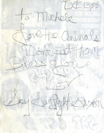 Fan letter to Michele Serros thumbnail