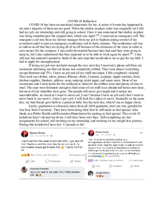 Ebony Gross COVID-19 Reflection thumbnail