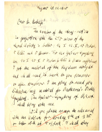 Autograph letter signed by Bruno Walter thumbnail