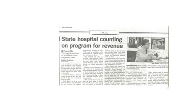 State Hospital Counting on Program for Revenue thumbnail