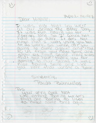 Letter from Paula Banuelos thumbnail