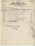 Reid Bros. Inc. Wholesale Hospital Supplies Receipt thumbnail