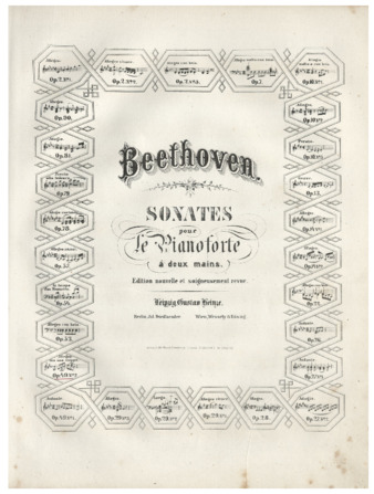 Piano sonata no. 20, op. 49, no. 2, published by Gustav Heinze thumbnail