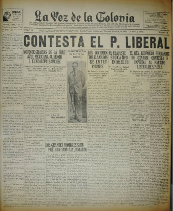La Voz de La Colonia 9 de enero del 1931 thumbnail