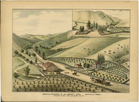 Shipp, Mrs. Harriett, Ranch and Residence, [Cayucos Creek, San Luis Obispo County]; Powell, D. C., Dairy, Cayucos Creek, San Luis Obispo County [On Same Plate] thumbnail