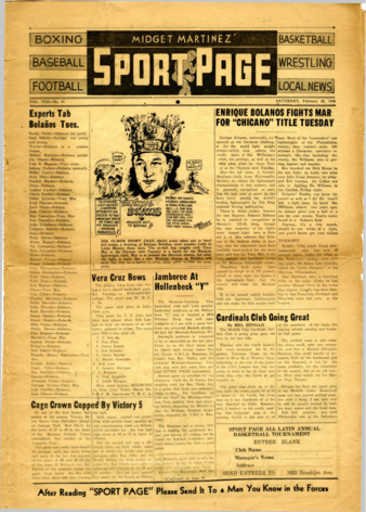 Midget Martinez' Sport Page Vol. VIII No. 45 thumbnail