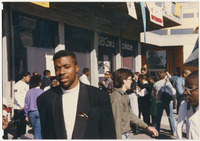 [Black student in University Union plaza] thumbnail
