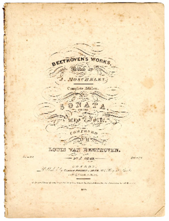 Sonata for the piano forte, composed by Louis van Beethoven. No. [2] Op. 49 .. thumbnail