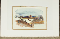 Landscape With Horses, Cows, And windmill thumbnail