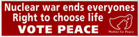 Vote Peace bumper sticker thumbnail
