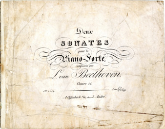 Piano sonatas no. 9-10, op. 14, published by André around 1830 thumbnail