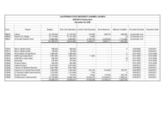 2009 November Construction report – summary thumbnail