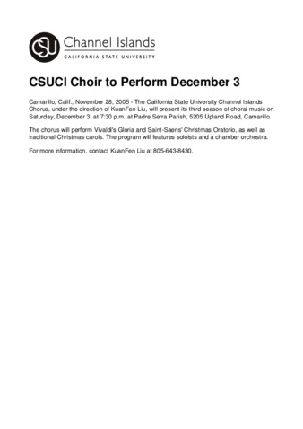 CSUCI Choir to Perform December 3 thumbnail