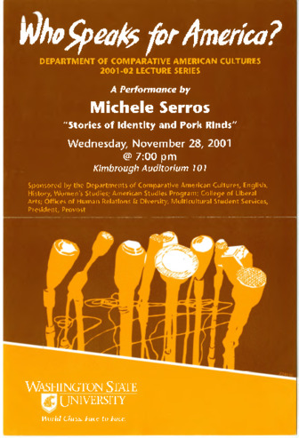 Who Speaks for America? A Performance by Michele Serros thumbnail