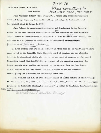 Jane Tolmach biography thumbnail