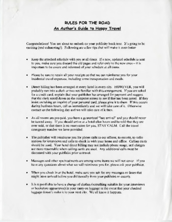 Rules for the Road: An Author's Guide to Happy Travel thumbnail