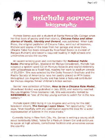 Michele Serros Biography thumbnail