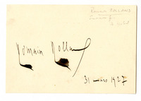 Romain Rolland autographed card thumbnail