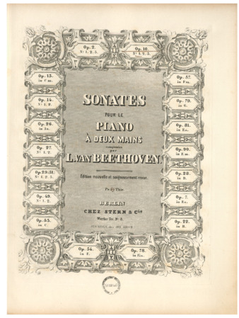 Piano sonata no. 5, op. 10, no. 1, published by Stern & Cie. thumbnail