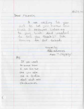 Letter from Pablo Gutierrez thumbnail