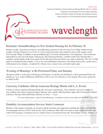 CSUCI Wavelength 2006_02_17-03_02 thumbnail