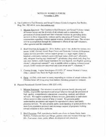 Notes on Women's Forum thumbnail