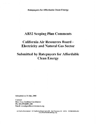 AB32 Scoping Paln Comments California Air Resources Board-Electricity and Natural Gas Sector thumbnail