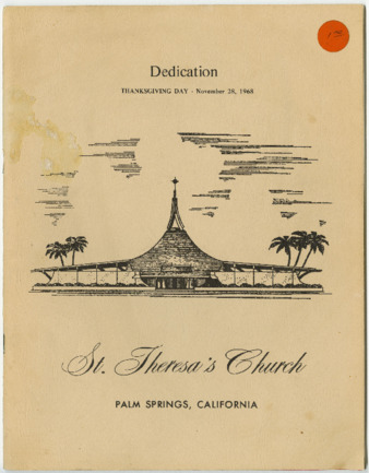 St. Theresa's Church, dedication program, Thanksgiving day, 1968 thumbnail