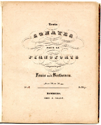 Trois sonatas pour le pianoforte composées par Louis van Beethoven. ; Oeuv. 29 ou 31. ; No. [3] .. thumbnail