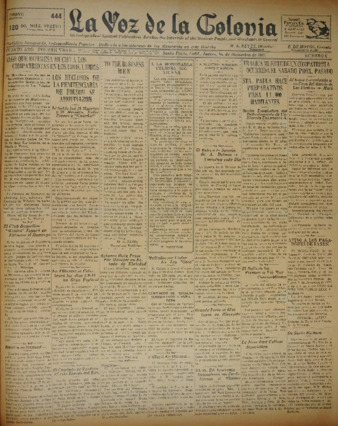 La Voz de la Colonia 1 De Diciembre 1927 thumbnail
