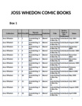 Finding Guide to the Joss Whedon Collection (Box Listing), Comic Books Only thumbnail