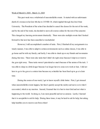 Renee Kayra Domingo COVID-19 Journal thumbnail