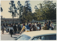 [Group marching near Dexter Lawn] thumbnail