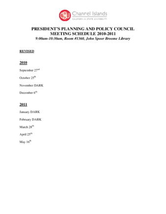 President's Council Meeting Schedule 2010-2011 thumbnail