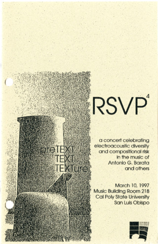 RSVP⁴: preTEXTure, 1997 [program] thumbnail