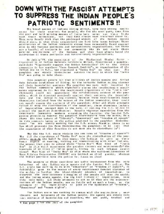 Down with the fascist attempts to suppress the Indian people's patriotic sentiments!!! thumbnail