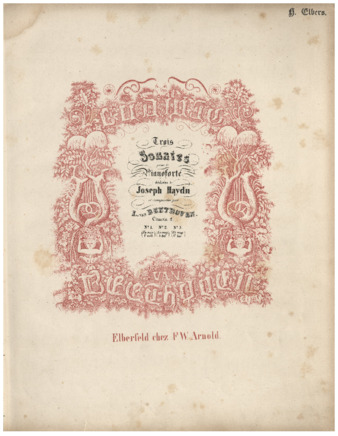 Piano Sonata no. 1 in F minor, op. 2, no. 1, published by Arnold thumbnail