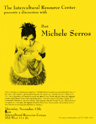The Intercultural Resource Center presents a discussion with Poet Michele Serros thumbnail