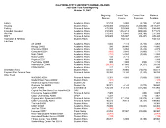 2007 October Trust fund report - summary thumbnail