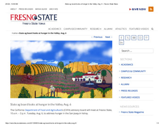 State ag board looks at hunger in the Valley, Aug. 6 thumbnail