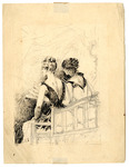 Two women, sitting, viewed from the back thumbnail