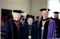 J. Handel Evans, Richard Rush, and Jolene Koester at Commencement thumbnail