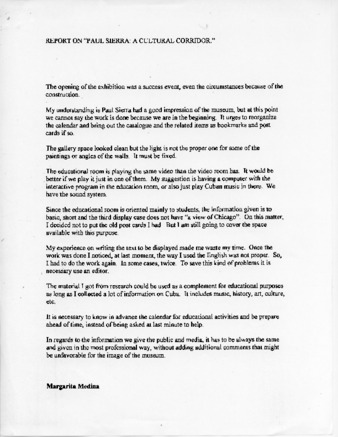 Report on Paul Sierra: A Cultural Corridor thumbnail