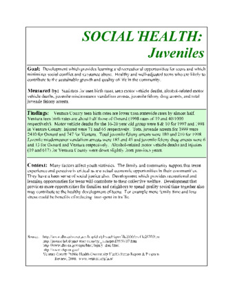 Indicators - Social Health: Juveniles thumbnail